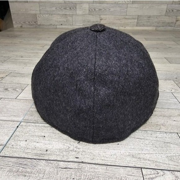 Bigalli Grey/Red Plaid Wool Blend Fitted Baseball Cap, Size 59 *NWOT* - Picture 5 of 8